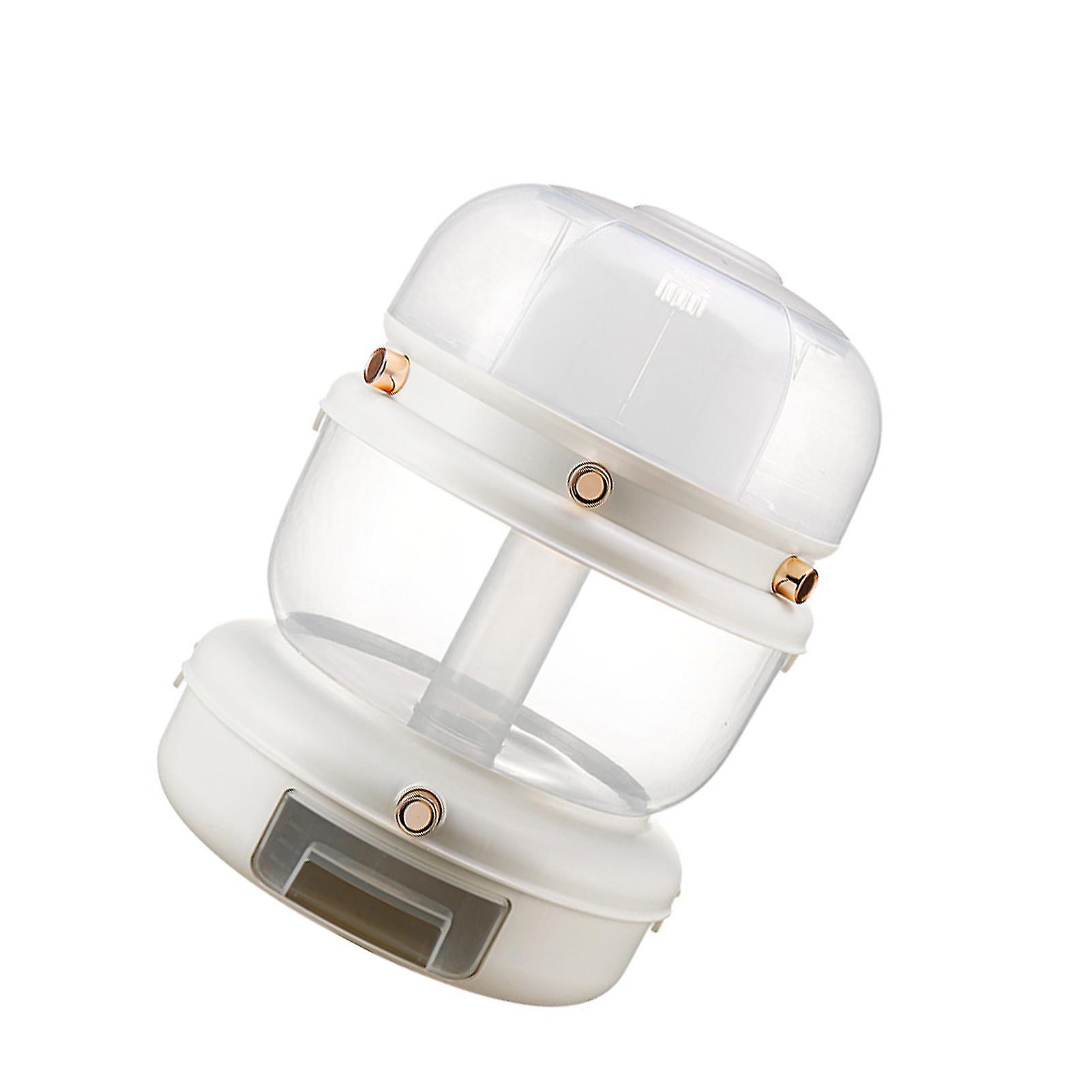 Boîte de rangement rotative en PP blanc avec compartiments divisés scellés