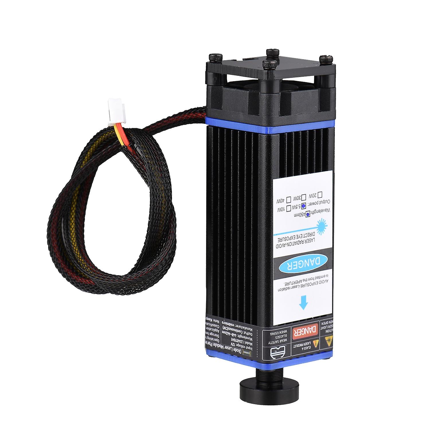 450nm 5.5W ενότητα λέιζερ διευθετήσιμη εστιακή απόσταση λέιζερ χάραξη επικεφαλής χαράκτης λέιζερ υψηλής ταχύτητας Cutte χαράκτης