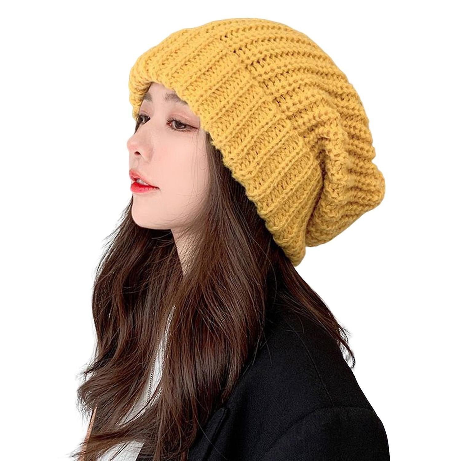 Winter Warm Hat High Elastic Super Soft Windproof Ultra-Thick No Brim Decorative Polyester Unisex