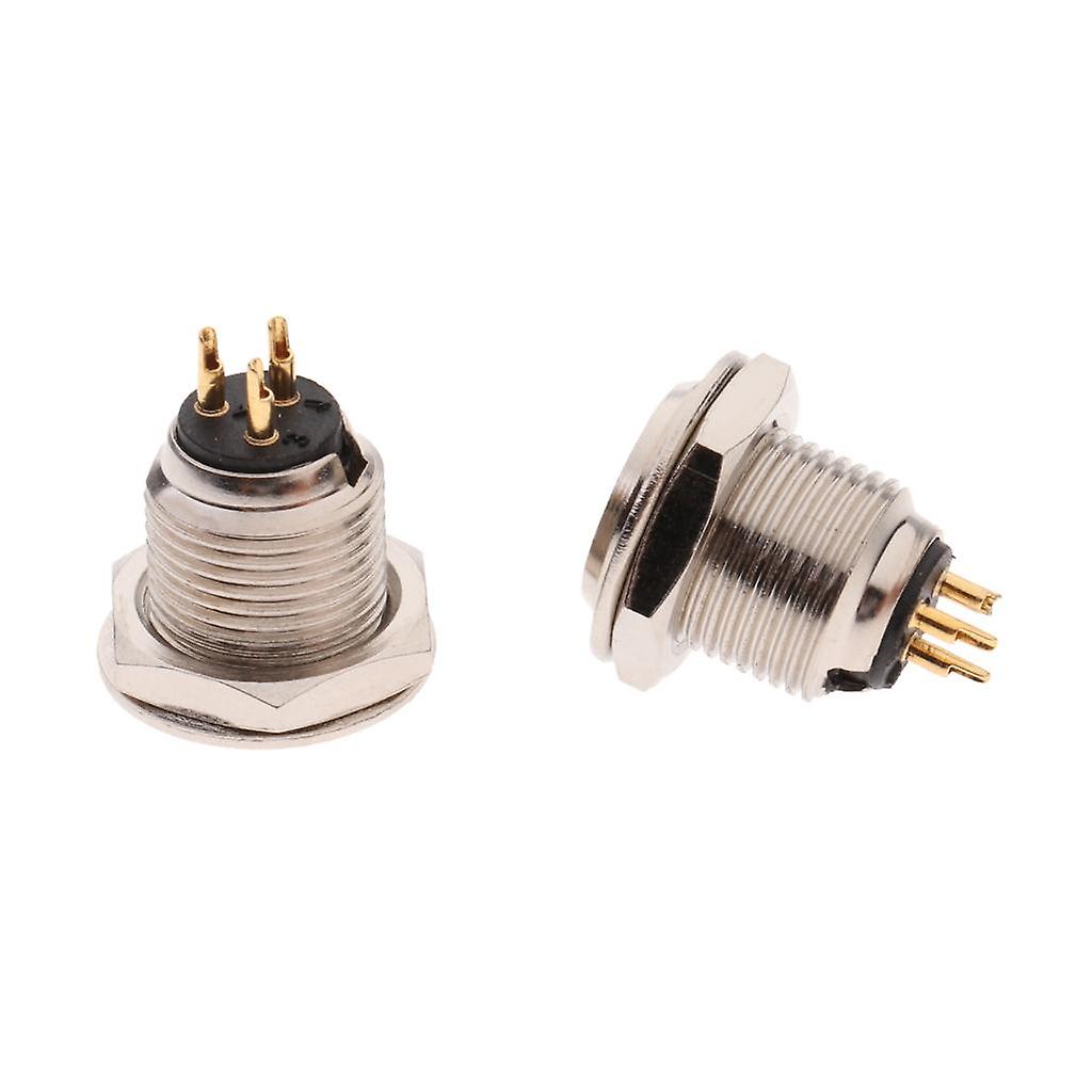 2pcs 3-Pin Aviation Circular Plug XLR Socket male female Connector Cable