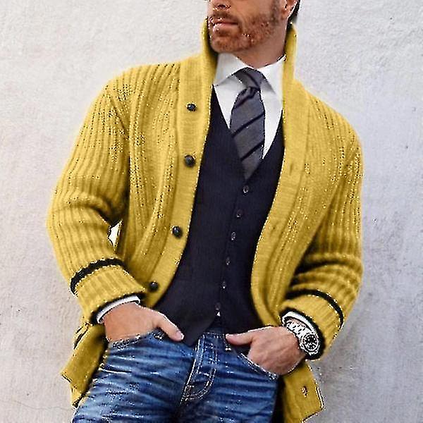 Pull décontracté d'automne à col montant pour homme