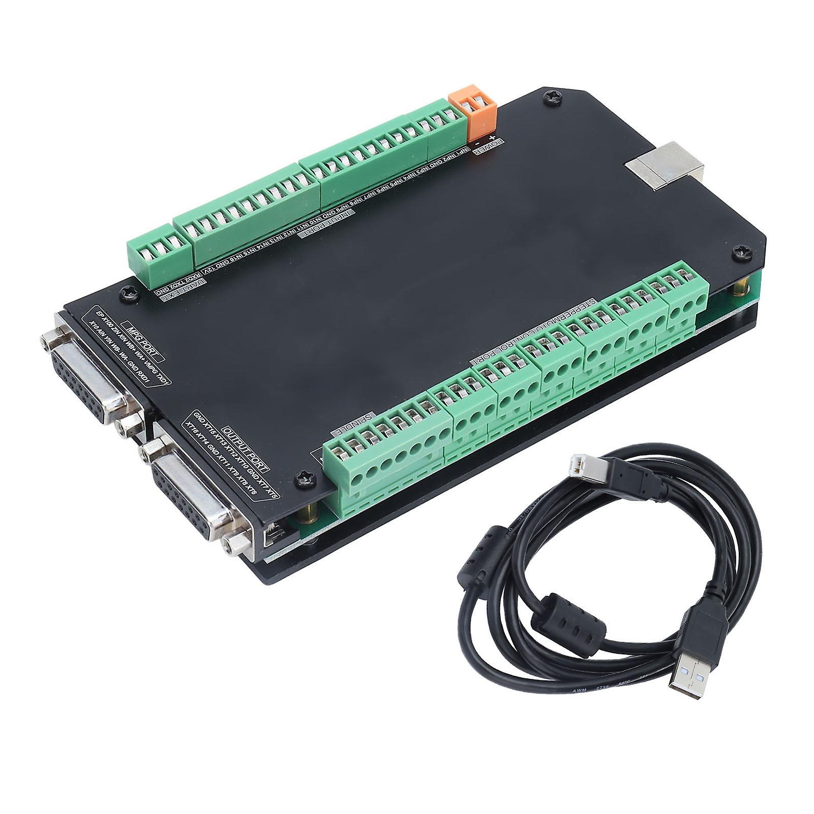 5 Axes CNC Motion Controller Board with USB Interface, Stepper Motor Driver & Cable