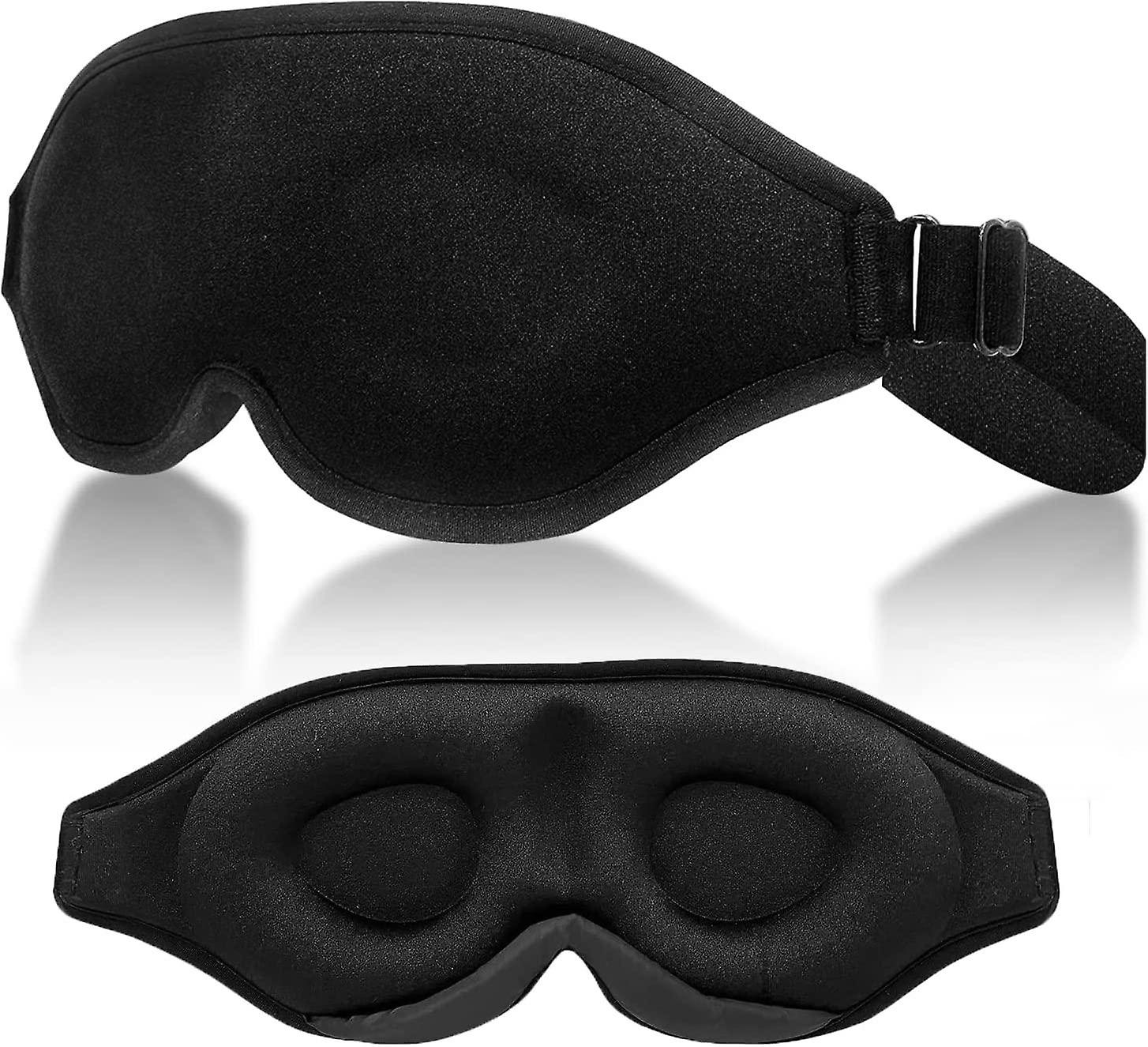 Sleep Mask, Adjustable 3d Elastic Strap Night Mask 100% Skin Friendly Silk Travel Mask For Women And