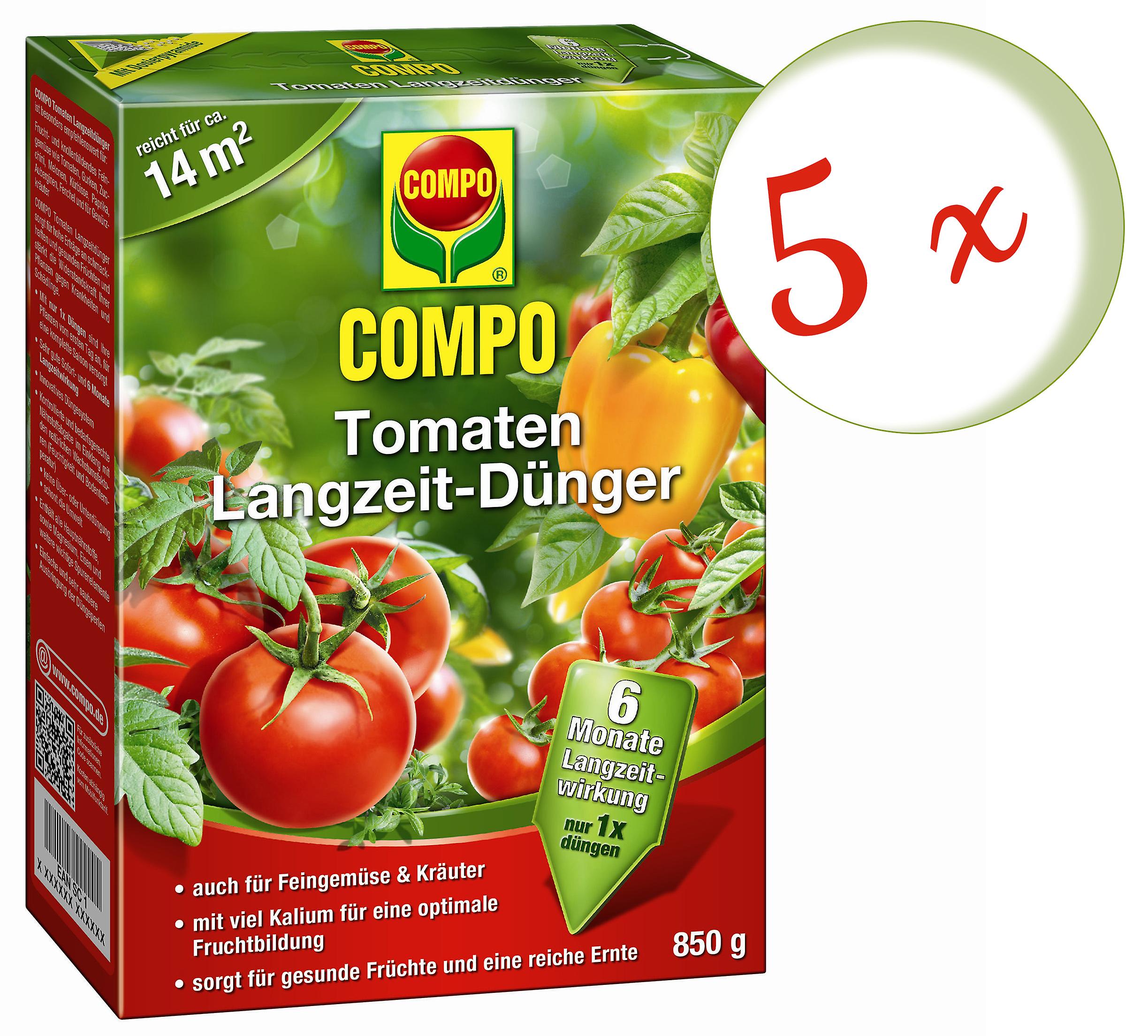 5 x COMPO domates yavaş salınımlı gübre, 850 g