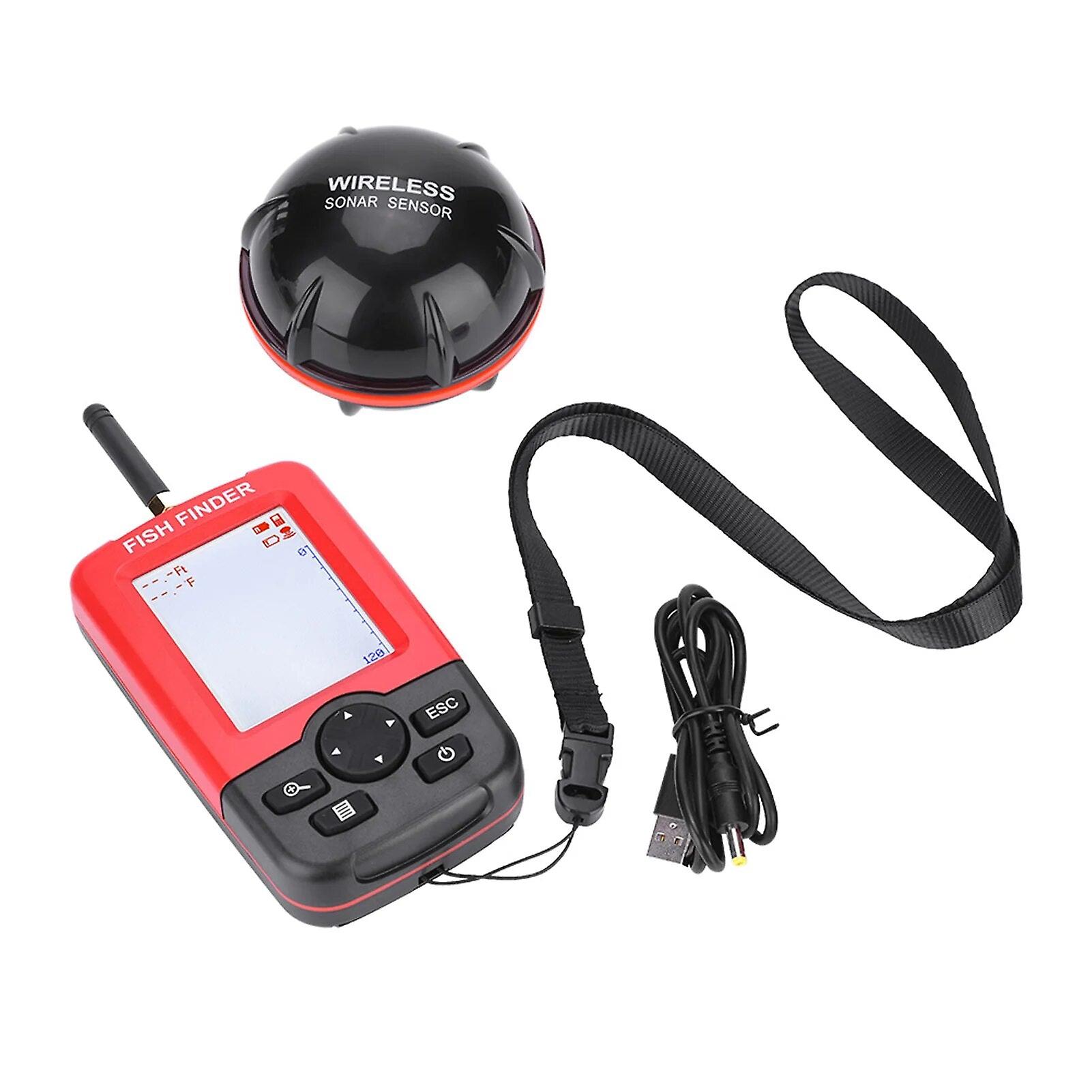 100M Portable Sonar Wireless Fish Finders Lure Echo Sounder Finder Alarm Transducer Lake Sea Fishing