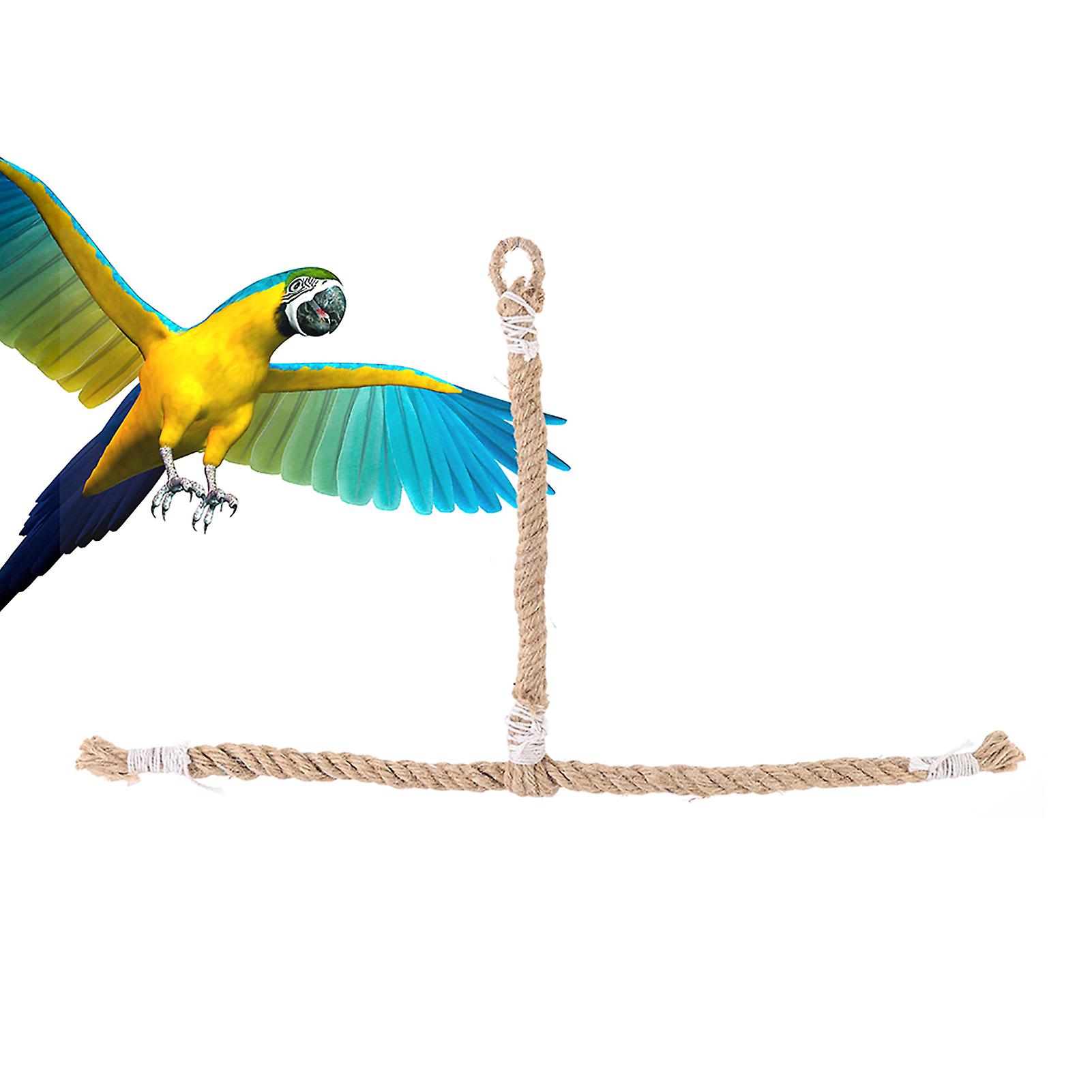 T Shaped Cotton Rope Swing Hanging Chewing Climbing Toy for Bird <span class="ui-risk_flag3"><span class="ui-risk_flag3"><span