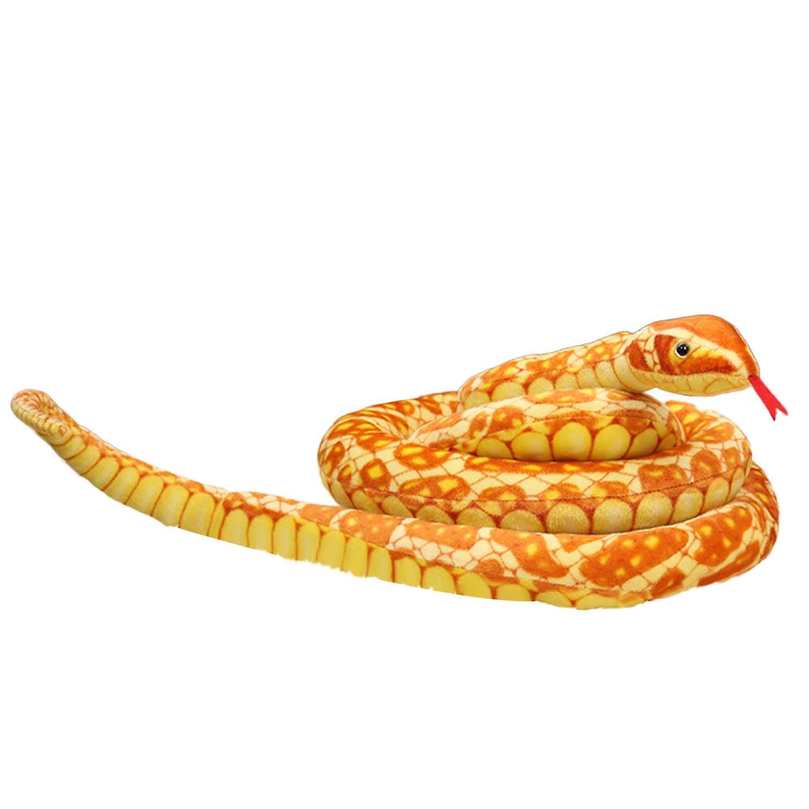 Stuffed Snake Animal Snack Action Figures Ornament Soft Giant Snake Cuddly Toy Plush Toy for Practical Jokes Party Prop