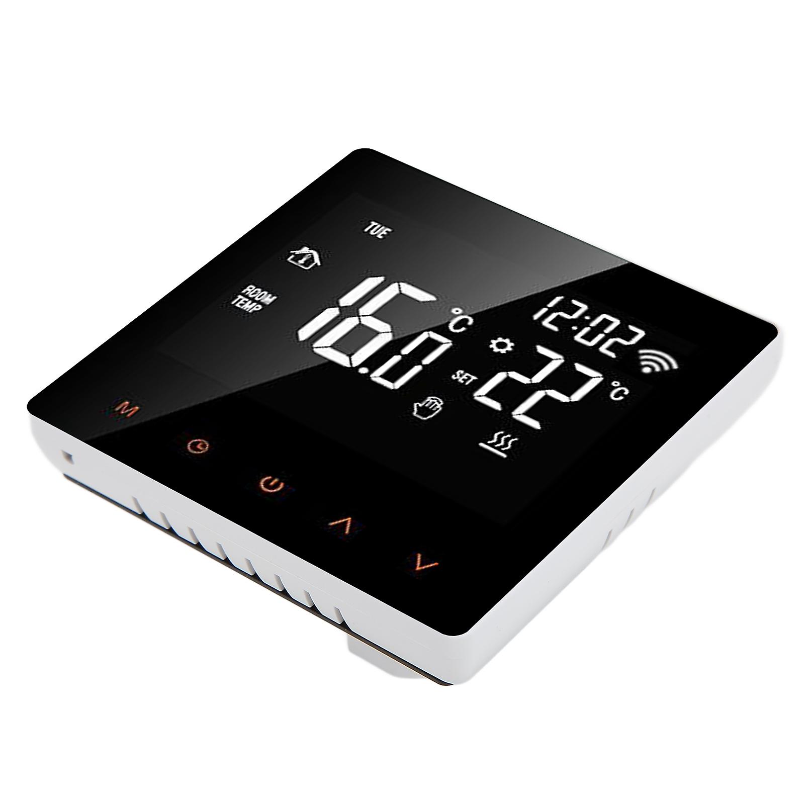 ME81H Smart WIFI LCD Thermostat Water Floor Heating Wall Boiler Electric Floor Heating Thermostat for Tuya AC230VWhite Background Orange Button 3A