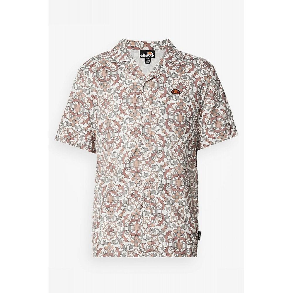 Ellesse Melos 0522 reverskraag all-over print design overhemd met halve mouwen voor heren