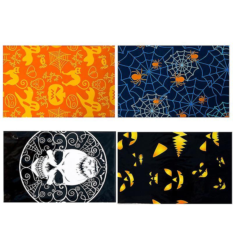 4pcs Disposable Tablecloth For Halloween Decorations