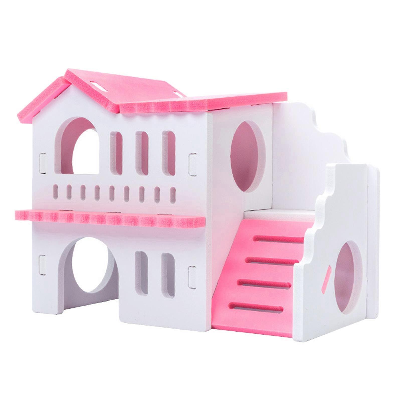  Litet Djur Trä Sovpåse Trä DuplexHus Hamster Igelkott Gerbil