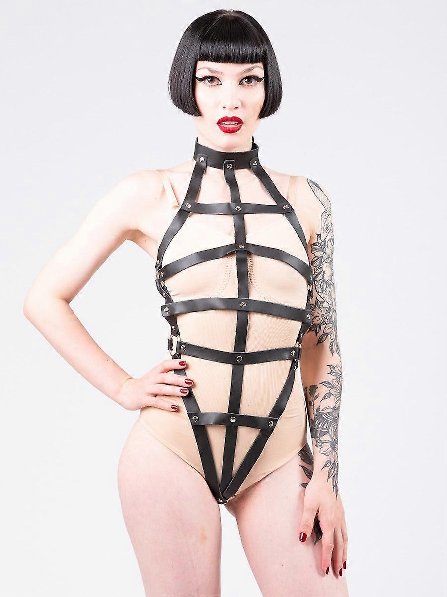 Leather Full Body Caged Harness