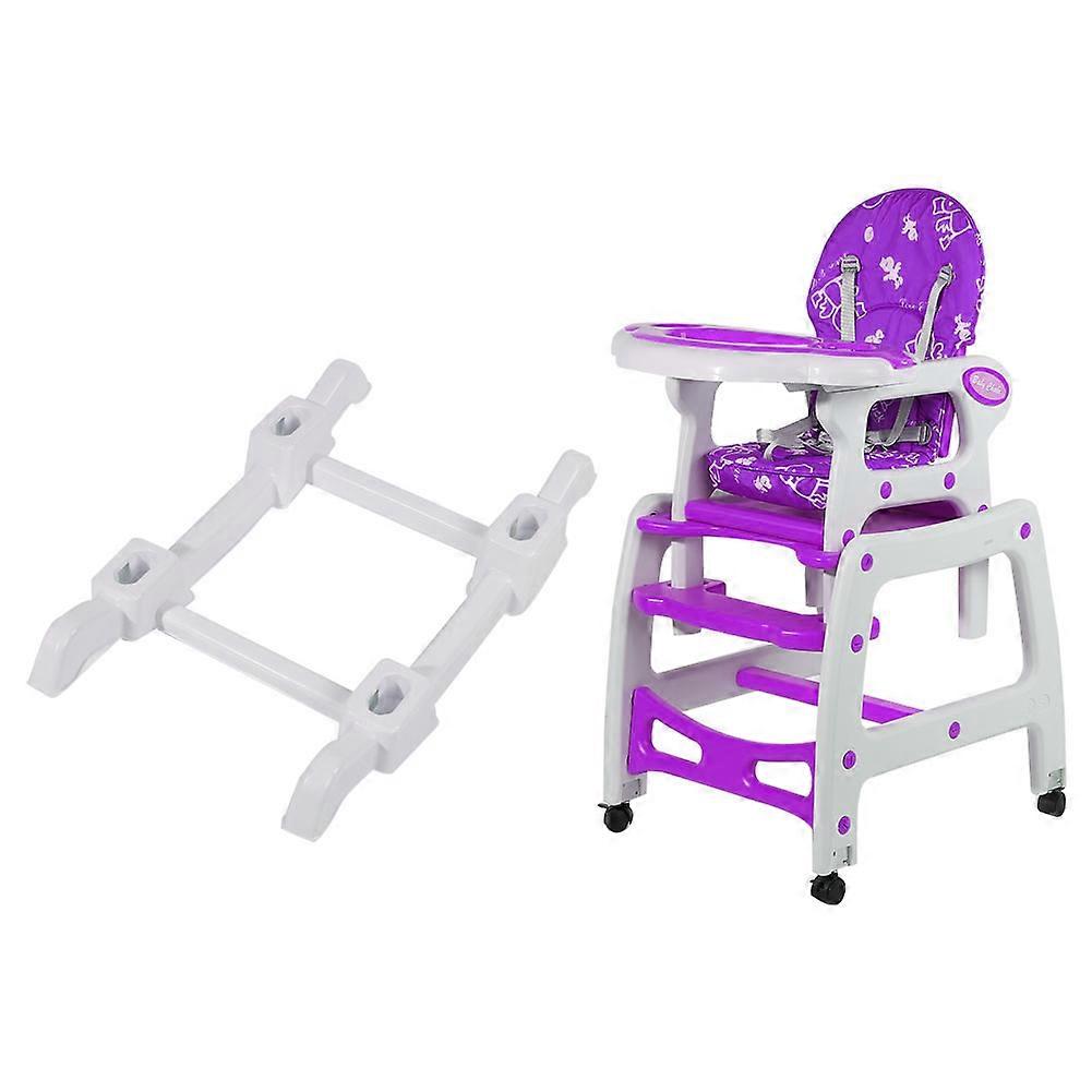 3 In 1 Multi-function Baby Toddler High Chair Adjustable Play Table Reclining Position(purple)