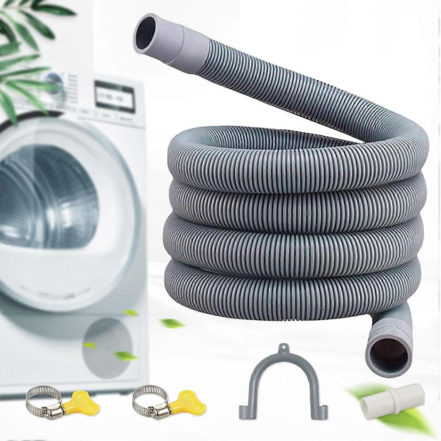 Washing Machine Drain Hose, Universal Drain Hose, EVA Material, Including Bracket and Hose Clips, Extension Hose for Dishwasher and Washing Machine (