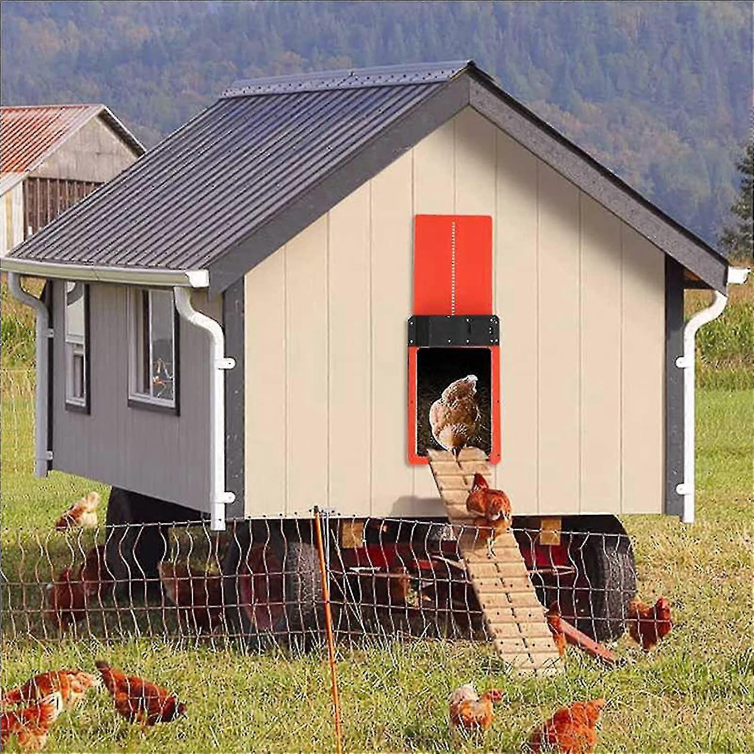 Puerta automática del gallinero con sensor de luz, ... -yyds
