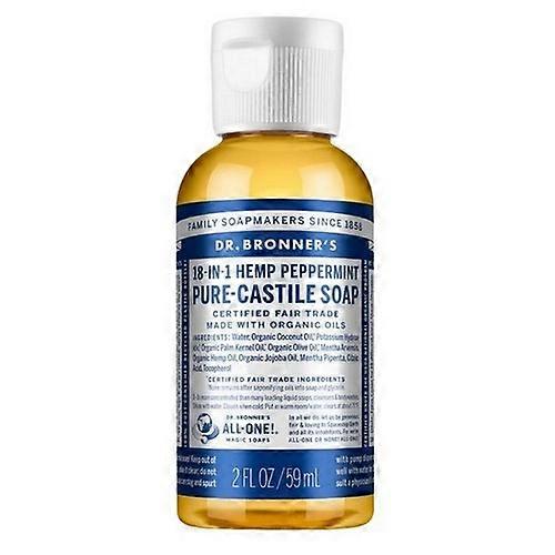 Pure Castile Liquid Soap Peppermint, 59 Ml by Dr.Bronner's