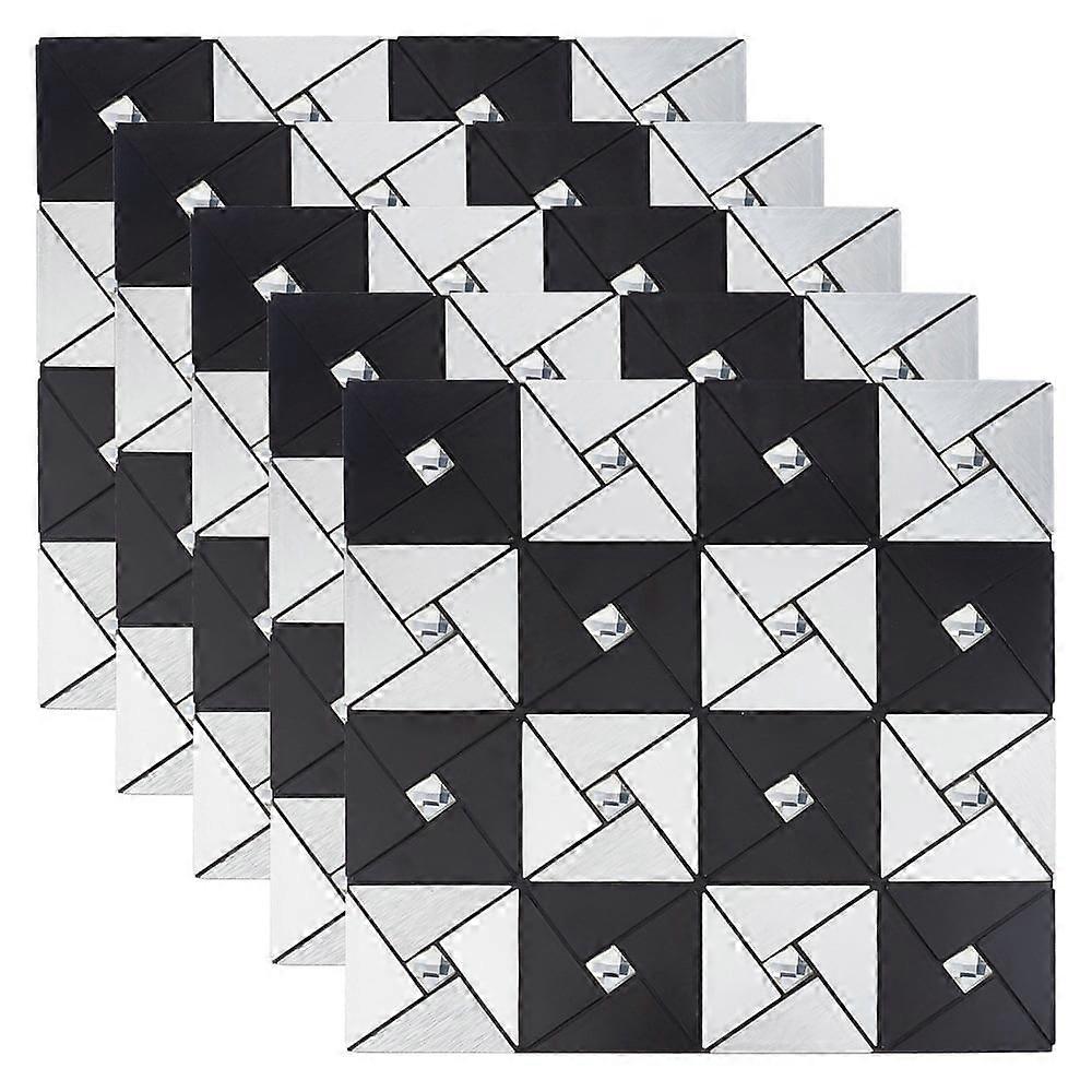 Square Aluminum Plastic Self-Adhesive Rhinestone Pattern Paper Wall Stickers
