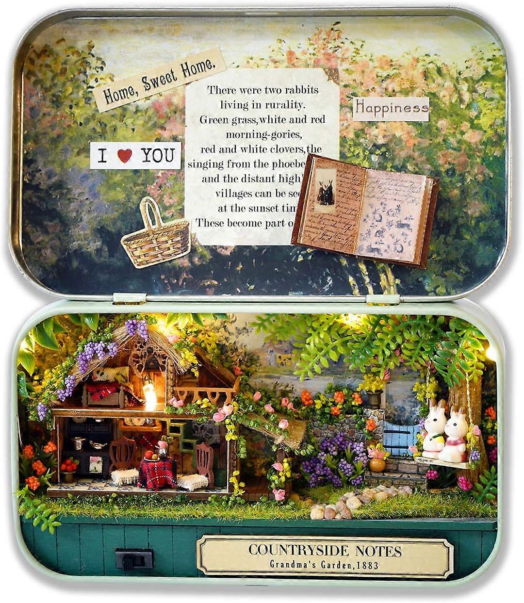 DIY Miniatur Haus Kit in Box zu Bauen, Handgemachtes Mini Theater