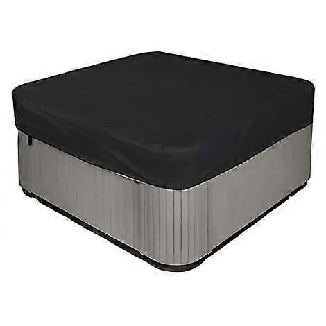 Housse de jacuzzi carre 210d trs rsistante et impermable - Beskyttelse UV - 218 x 218 x 30 cm (l x l x h) - Noir