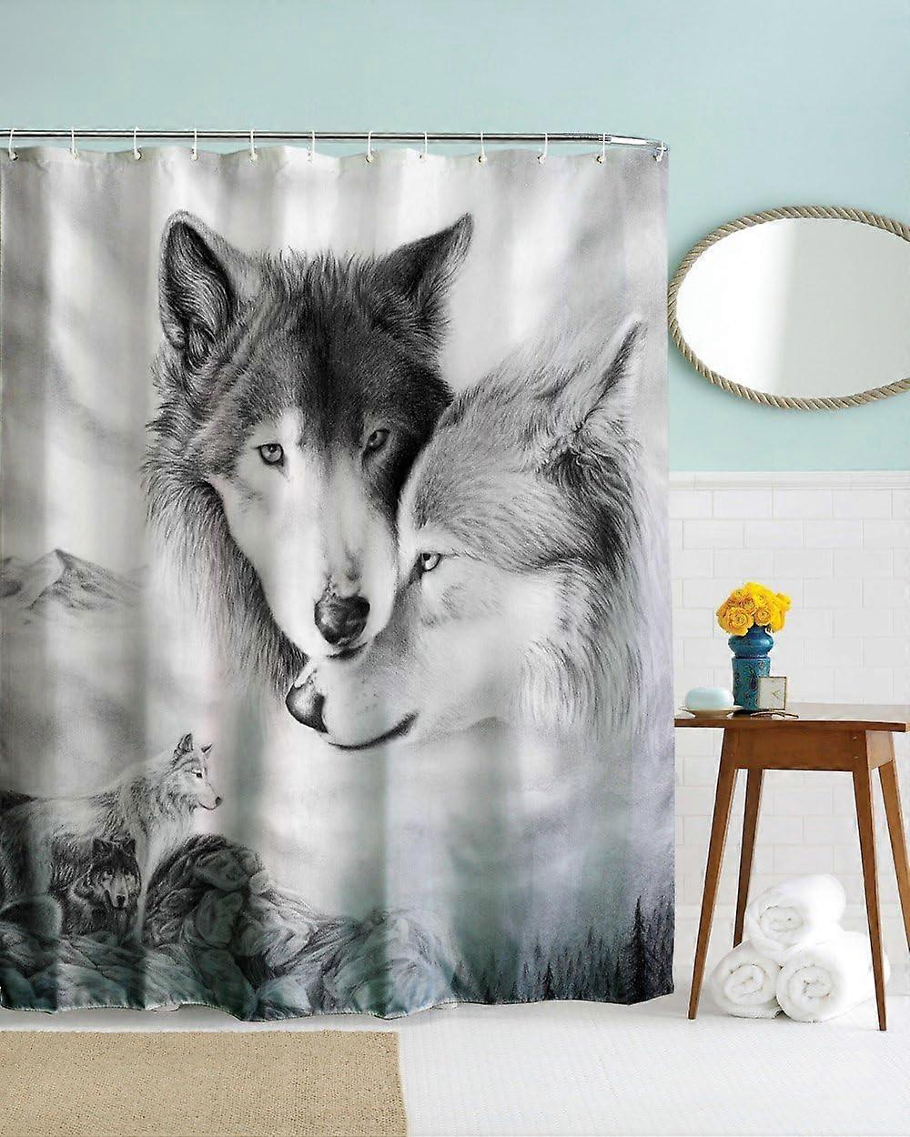 Shower Curtain, Waterproof Anti Mould Fabric Shower Curtains Wetroom ...