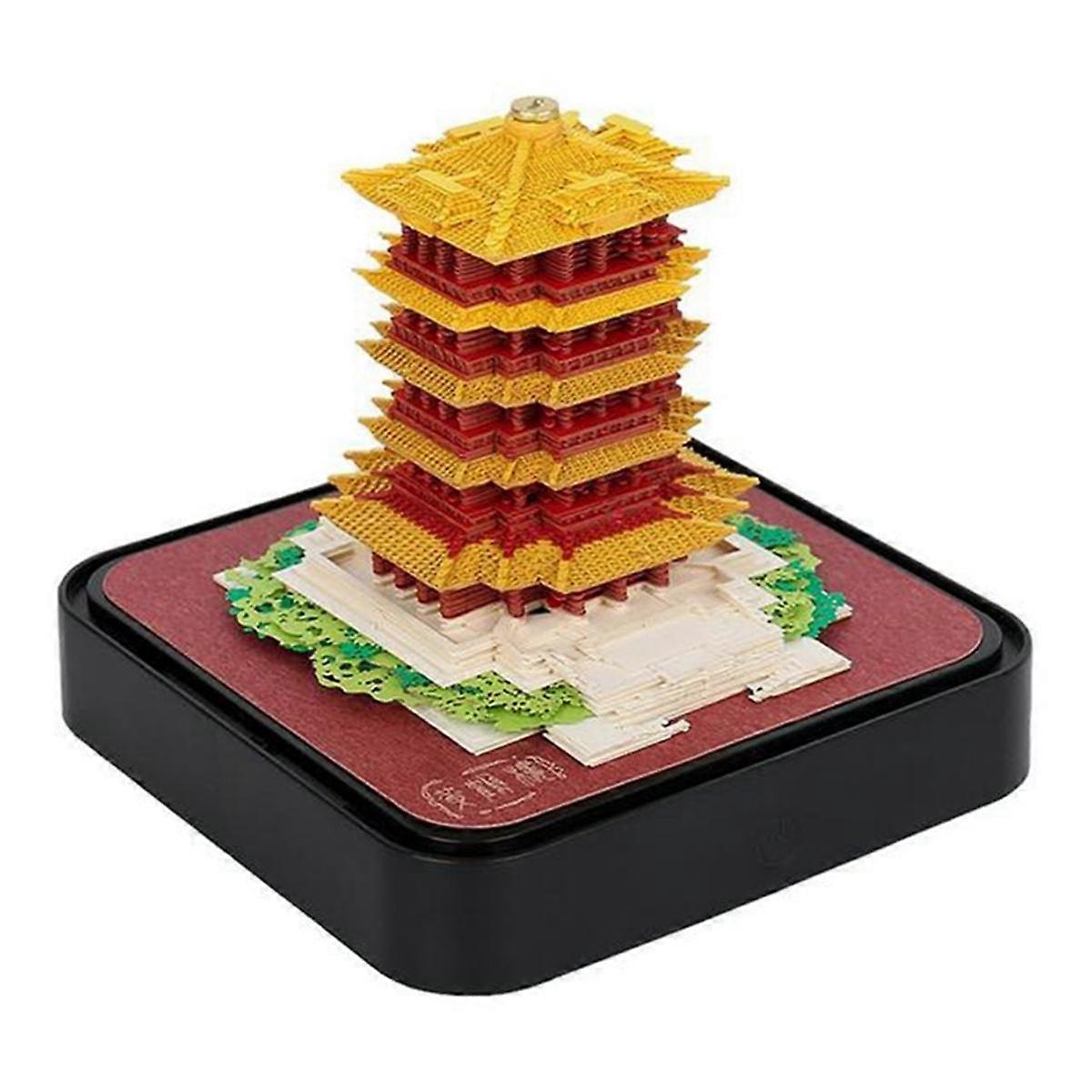 2024 Calendar Memo Pad 3D Paper Art Earth Decoration Desk Calendar DIY Notes Notepad Sculpture Towe