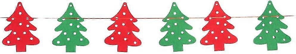 Merry Christmas Bunting Banners Letters Garland, Xmas Tree Fabric Flag, Xmas Tree