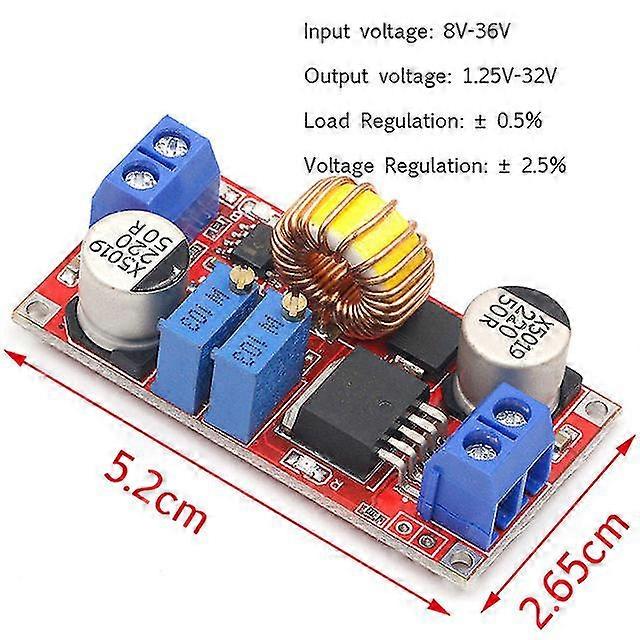 5A dc til dc cc cv lithium batteri trin ned opladningskort ledet strømkonverter lithium oplader trin ned modul.