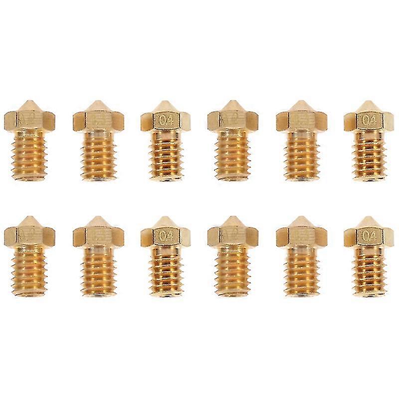 12pcs thread replacement 3d printer nozzle head consumables brass nozzle