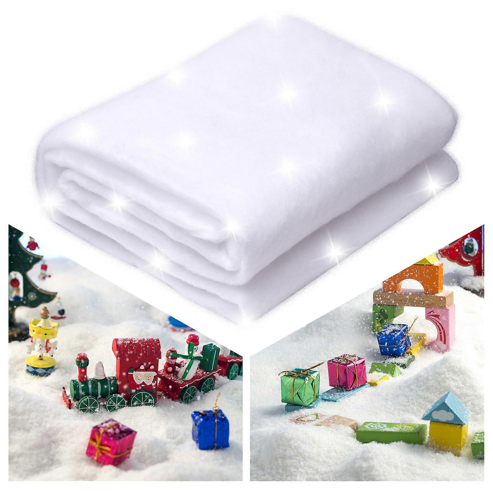 Christmas Snow Blanket Fluffy Snow Cover Xmas Tree Artificial Cotton Blanket 2024