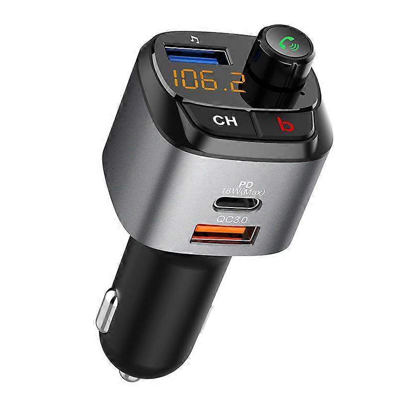 C68 Bluetooth Music Car Charging PD/QC3.0 Fast Charging Handsfree Call One Button Bass FM Transmitter Car MP3