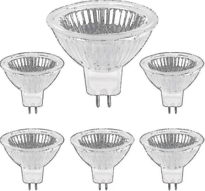 ハロゲン電球 Gu5.3 50w 12v、800lm ウォーム ホワイト 2700k 調光可能、ハロゲン スポットライト電球 Mr16、6 個入り [JKW]