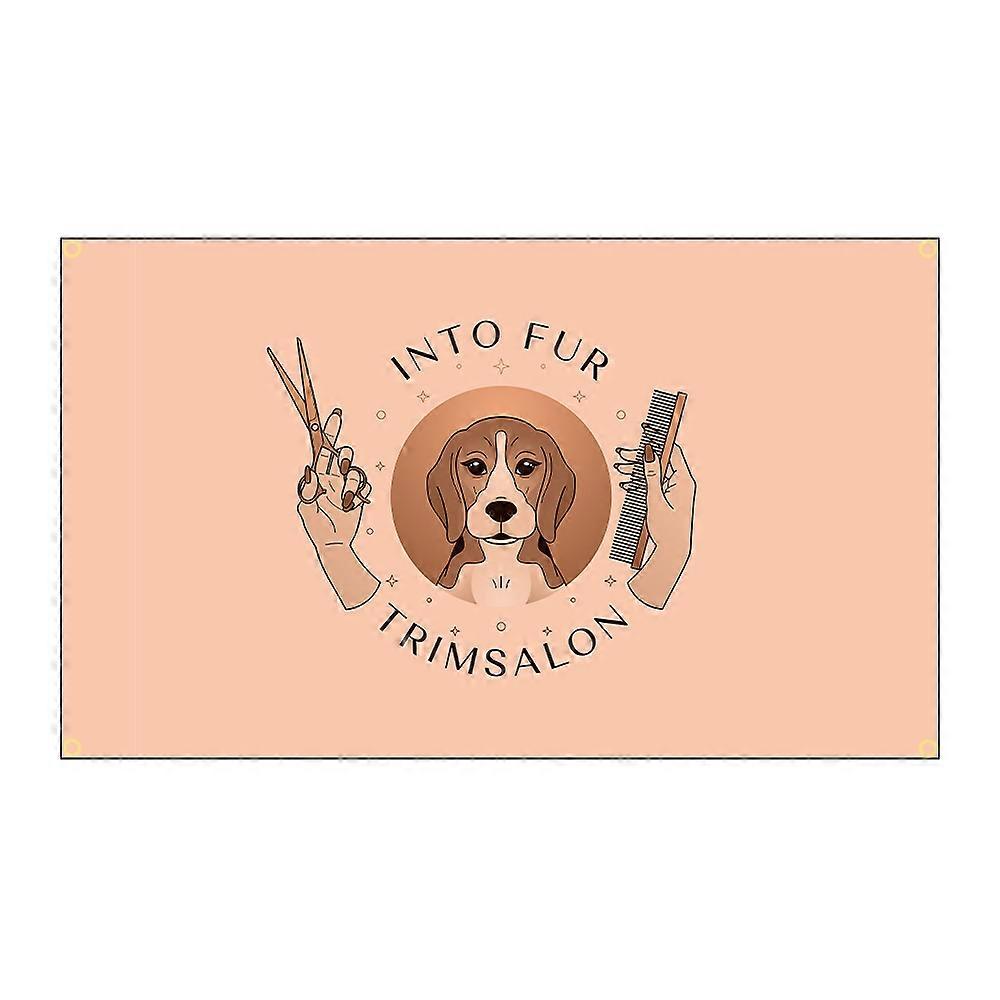 3x5Fts 90X150cm Haustier Barber Flagge Tier Schönheit Banner (in Pelz Trimsalon)
