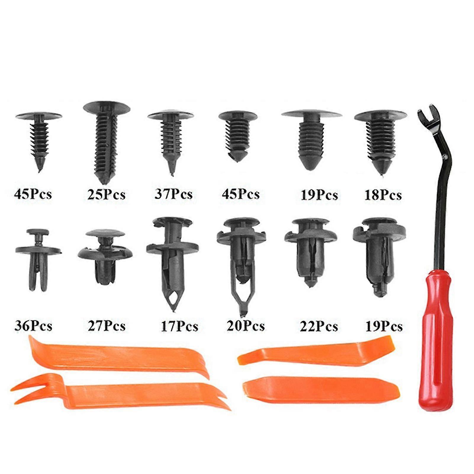 335pcs/set Push Pin Sturdy Easy To Use Mini Plastic Car Body Push Fastener Trim For Automobile