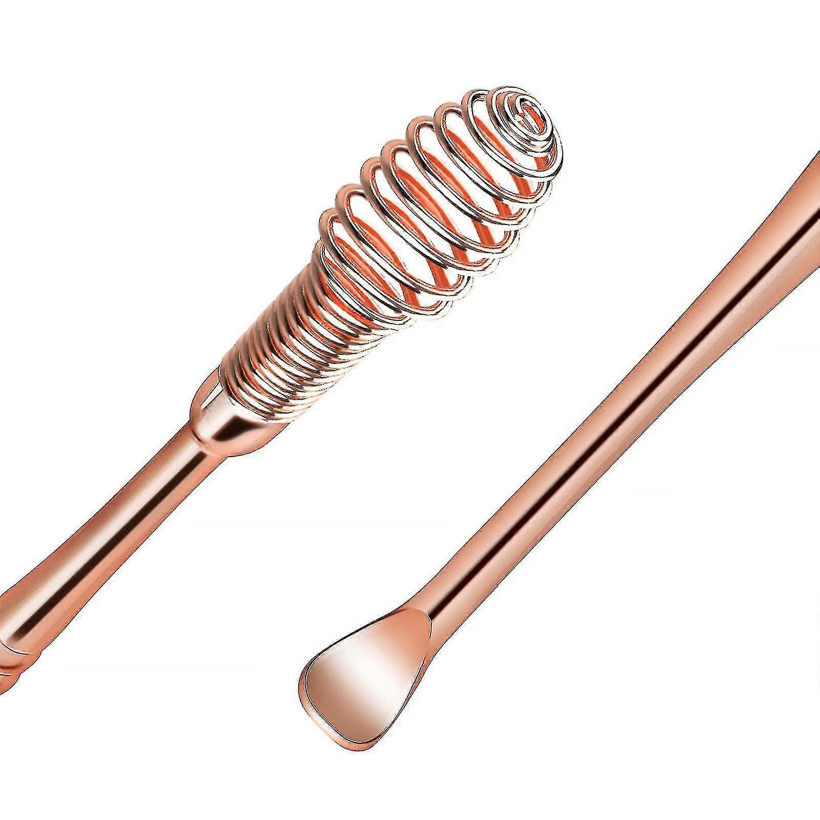 5 قطع إزالة شمع الأذن ، منظف الأذن المهنية ، مع الفولاذ المقاوم للصدأ 360 أداة تنظيف تدليك الأذن الحلزونية ، شمع الأذن المريح