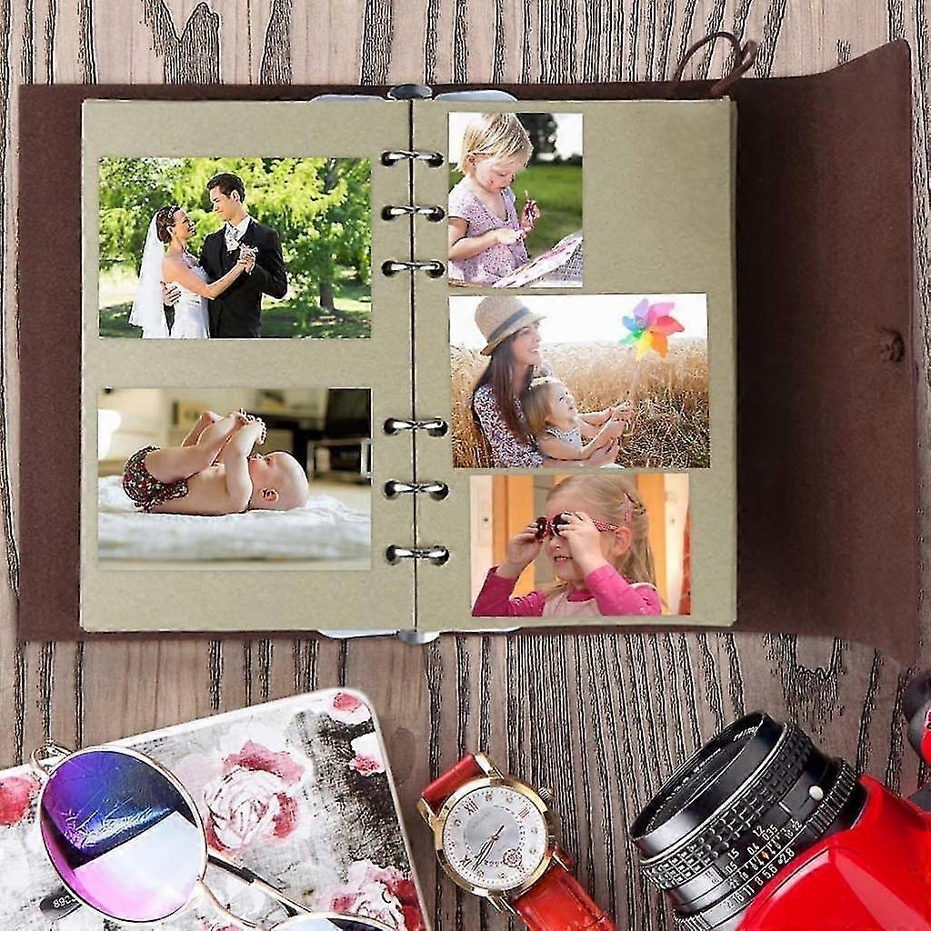2pcs Imitation Leather Diary, Notebook With Blank Pages And Retro Tags