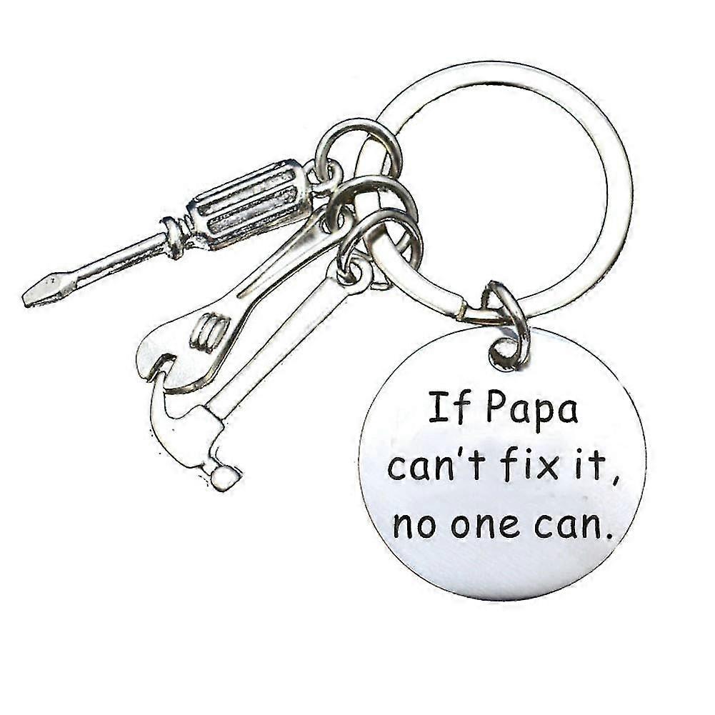 Father's Day Gift Stainless Steel Keychain With Screwdriver Wrench Hammer Ornament