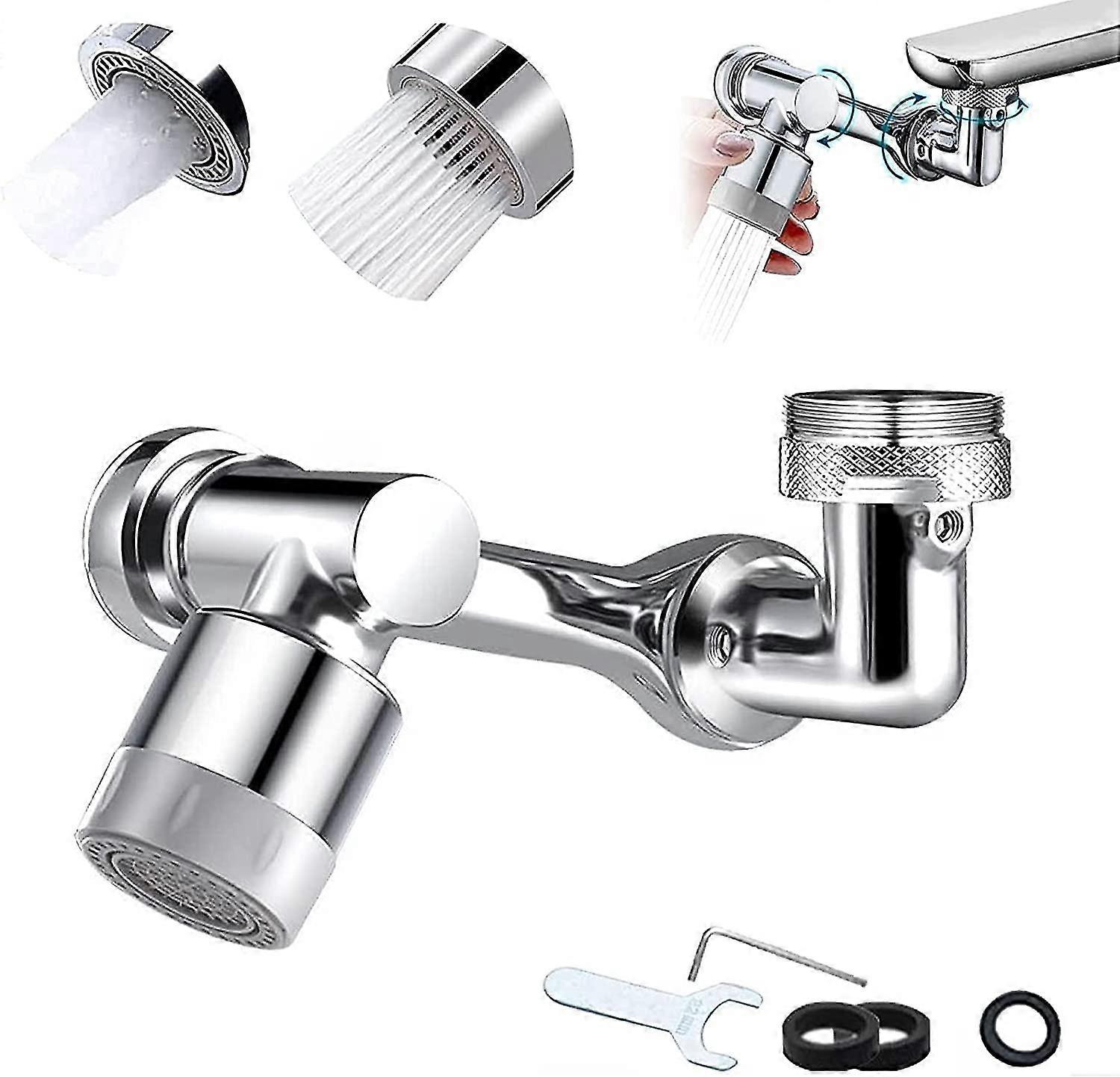 Faucet Attachment Aerator,1080 Rotating Faucet Spray Regulator,brass Faucet 2 Modes Adjustable Kitchen Faucet Filter Bubbler Water Saving Strainer,aer