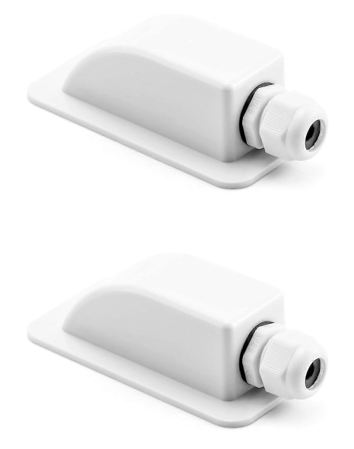 Weatherproof 1 Way Cable Entry Box, White, 2 Piece 37*60*113mm
