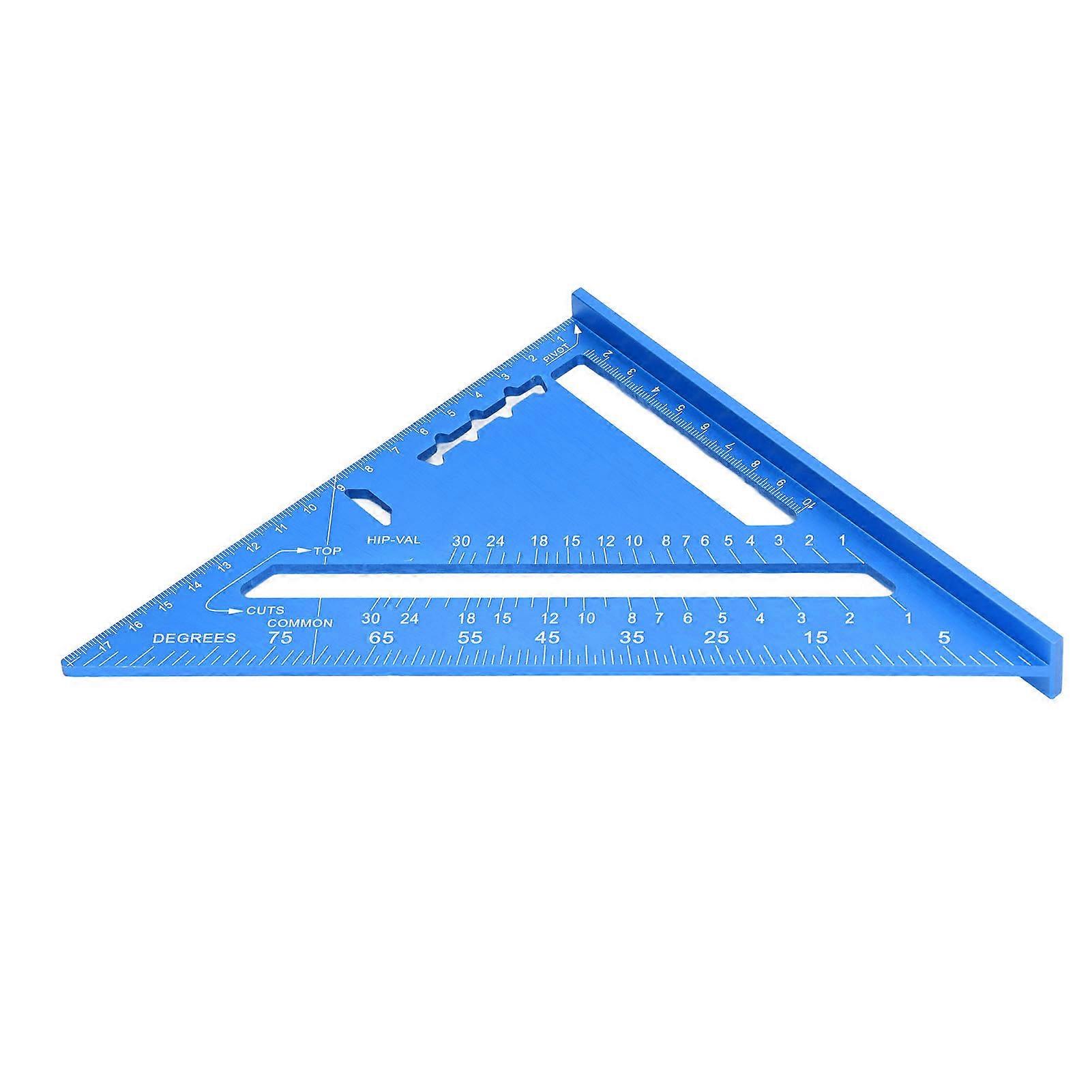 Woodworking Triangle Aluminum Alloy Electrophoretic Paint Clear Scale Triangle Carpenter Square Blue