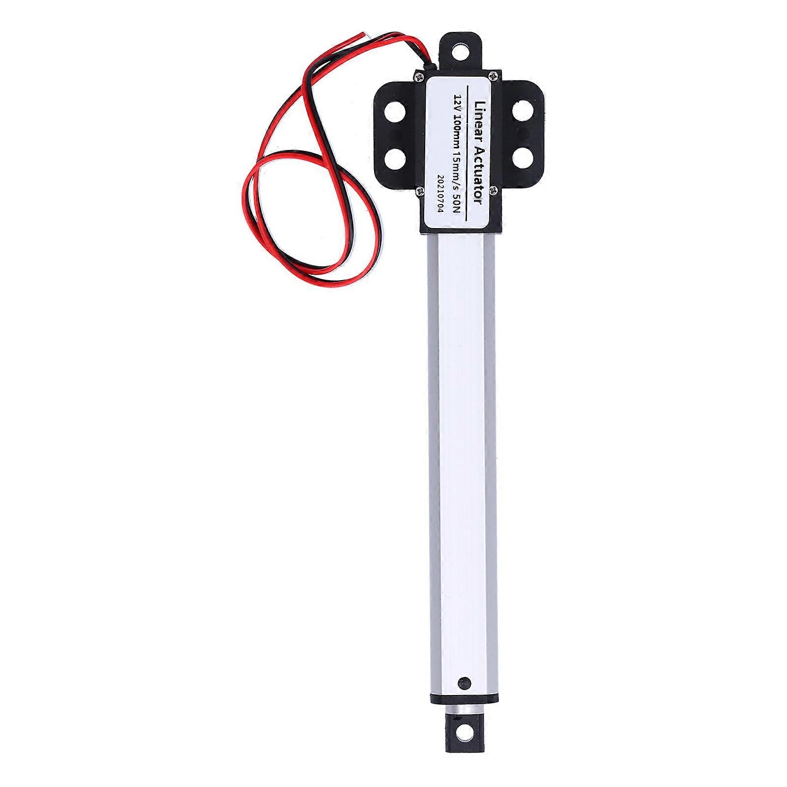 Linear Actuator 100mm 12V Input Voltage Low Noise Short Circuit Protection Mini Electric Linear Actuator15mm/s-50N