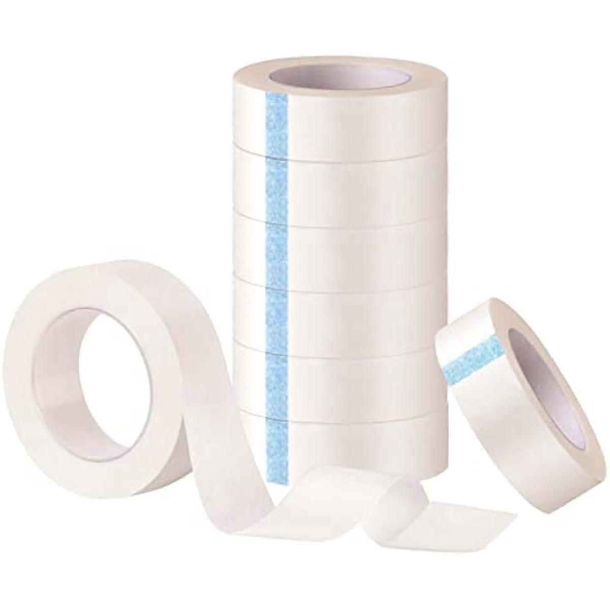 8 Rolls White Eyelash Tape Adhesive Eyelash Tapes Lash Tape for Eyelash Extension Supply 9M Each Roll