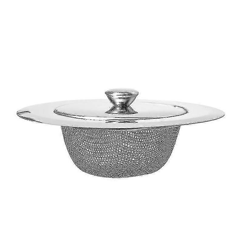 Stainless Steel Kitchen Sink Screen With Cover Kitchen Residue Anti-blocking Net (2 Pieces)
