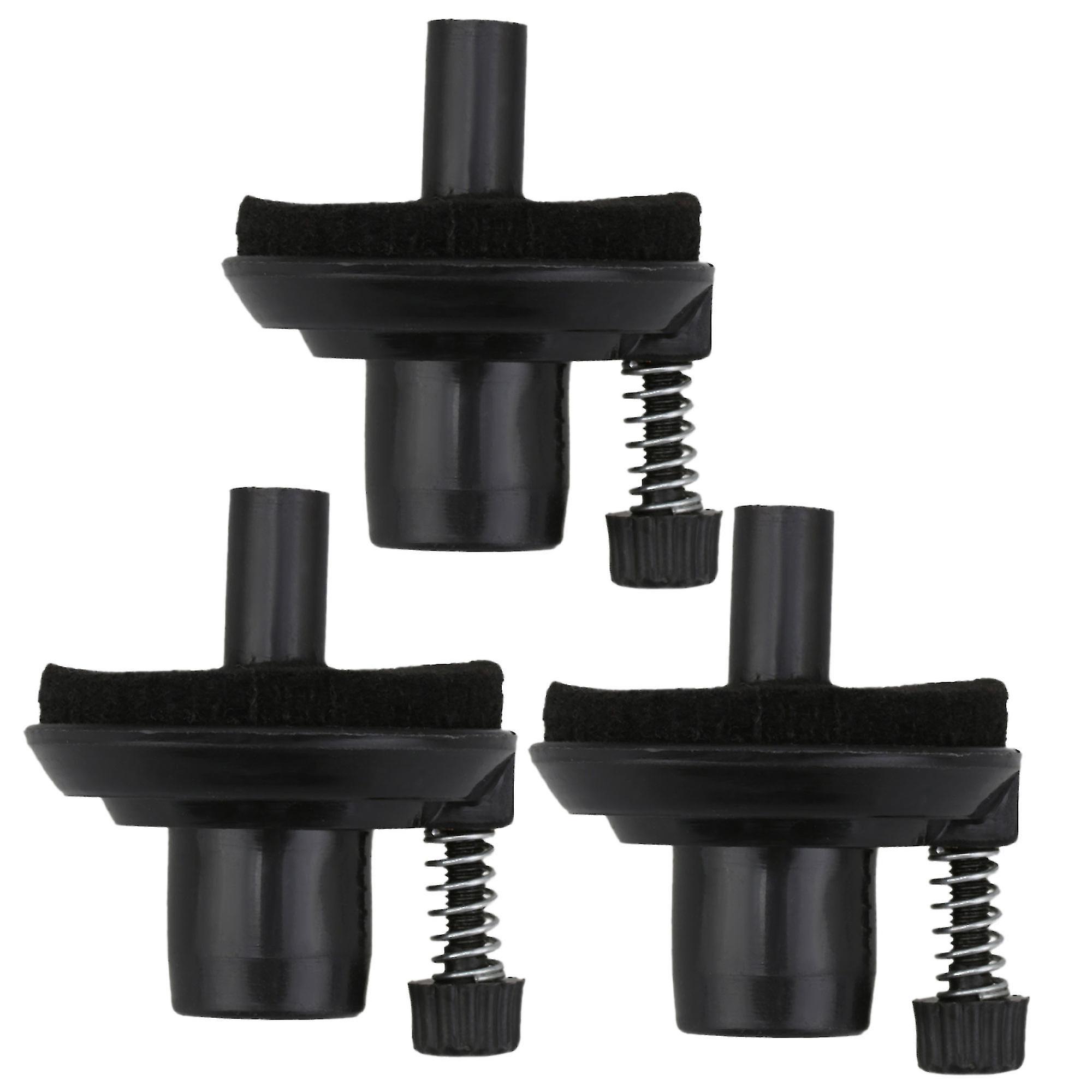 Drum Kit Mounting Hardware Rubber Round Shape Hi Hat Cymbal And Holder Clamp Black 22mm Pack Of 3
