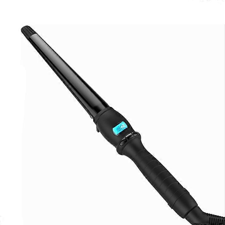 EVAGO Single Cone Curler Crystal Cone Curler Temperature Control Pear Cone Tube Curler Horn Head Ceramic Single Rod LCD