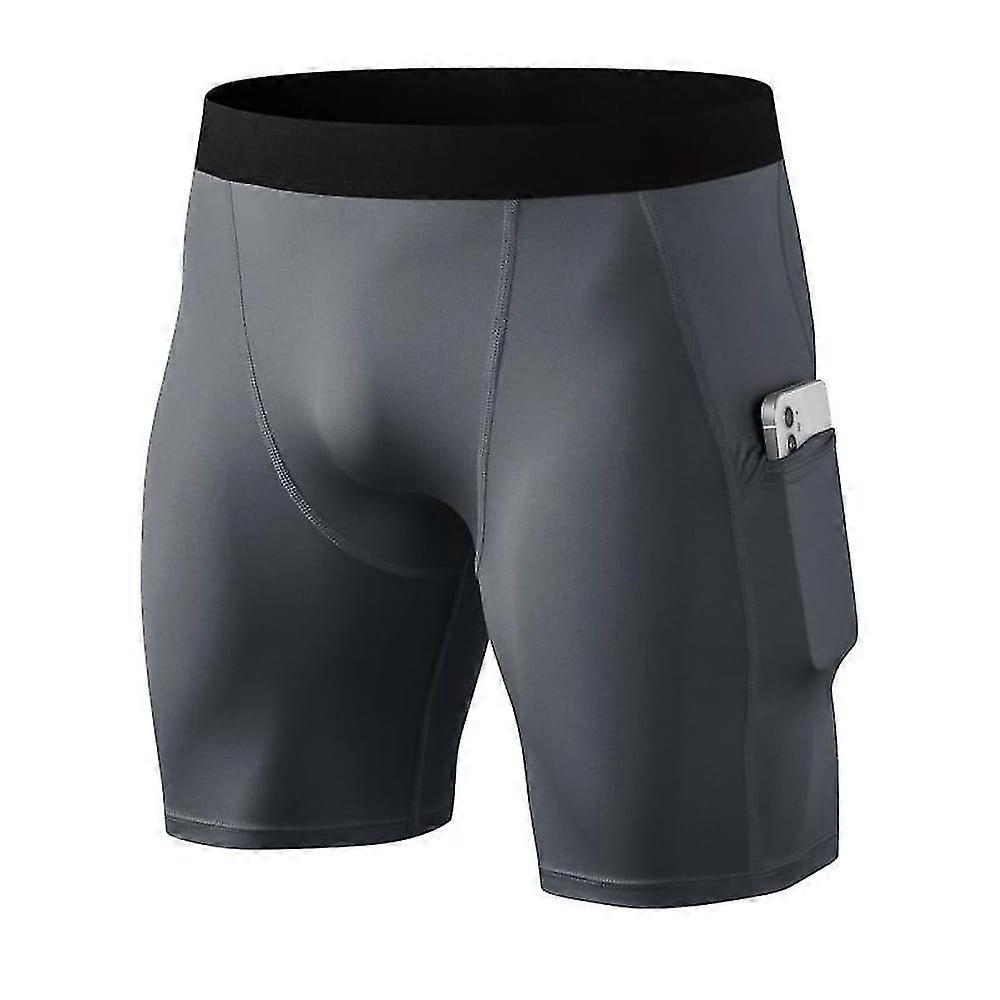 Men's Yoga Shorts 5 With Pockets Tight Gym Biker Shorts Quick Dry Moisture Wicking Yoga Running Workout Shorts High Elasticity Activewear