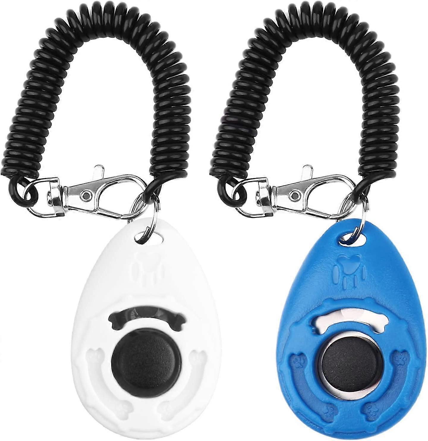 Dog Training Clicker With Wrist Strap Lightweight Easy To Use 2-pack