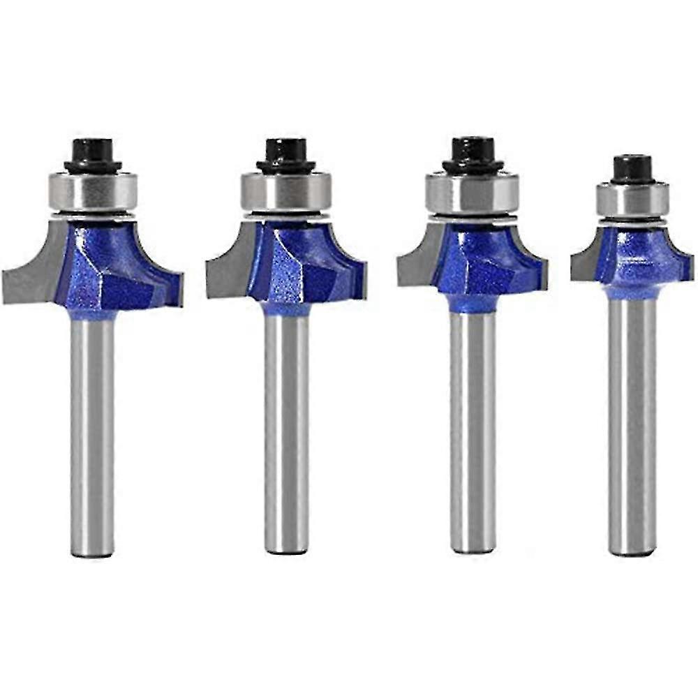 Set of 4 Tungsten Carbide Round Burs with 6.35mm Shank, 0.6cm Diameter, 0.6cm Diameter, 0.6cm Diameter