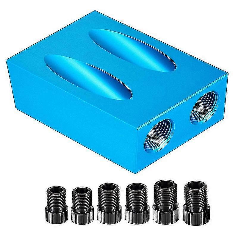 חור כיס Jig ערכה 15 מעלות זווית מדריך קידוח להגדיר נגרות אלכסונית חור עקיפה מאתר מקדחה סיביות חור Diy נגרות כלים