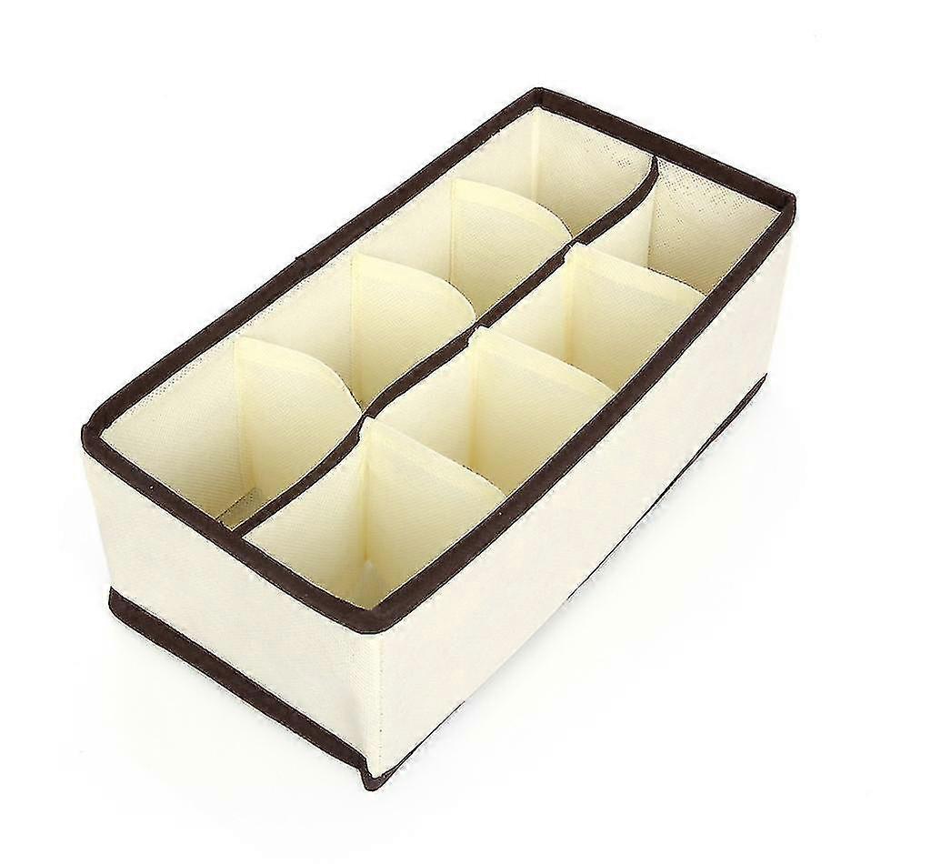 Dewenwils Foldable Drawer Storage Box(beige 8 Grids) PXCL