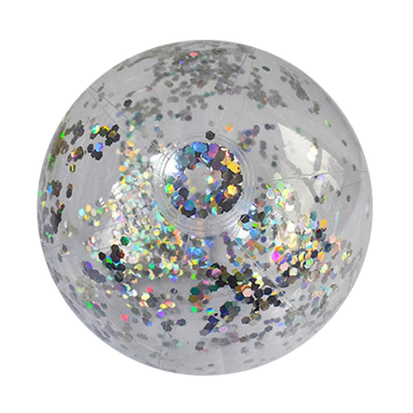 24"/16" Large Inflatable Glitter Pool Beach Ball For Summer Beach Pool Party